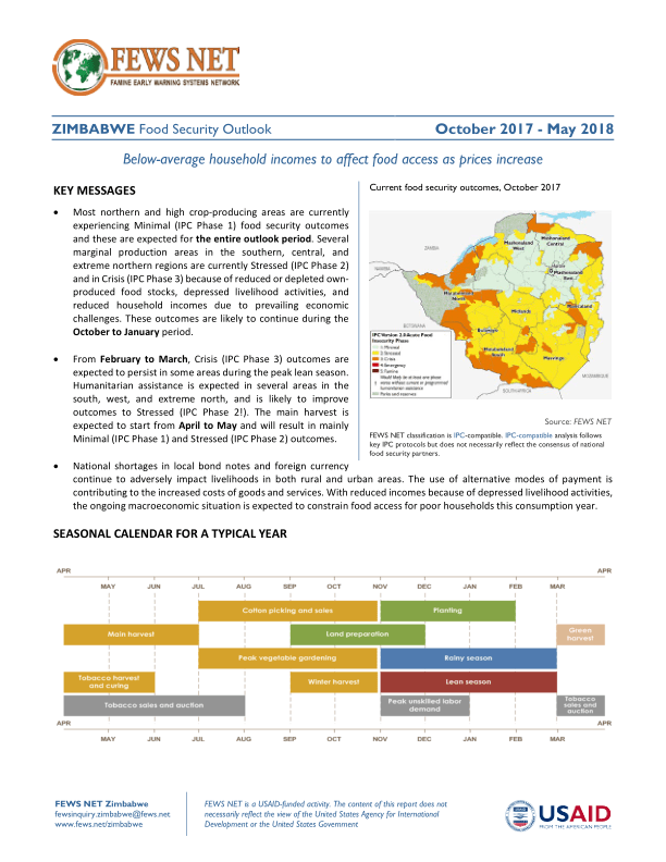 Zimbabwe Key Message Update, March 2018